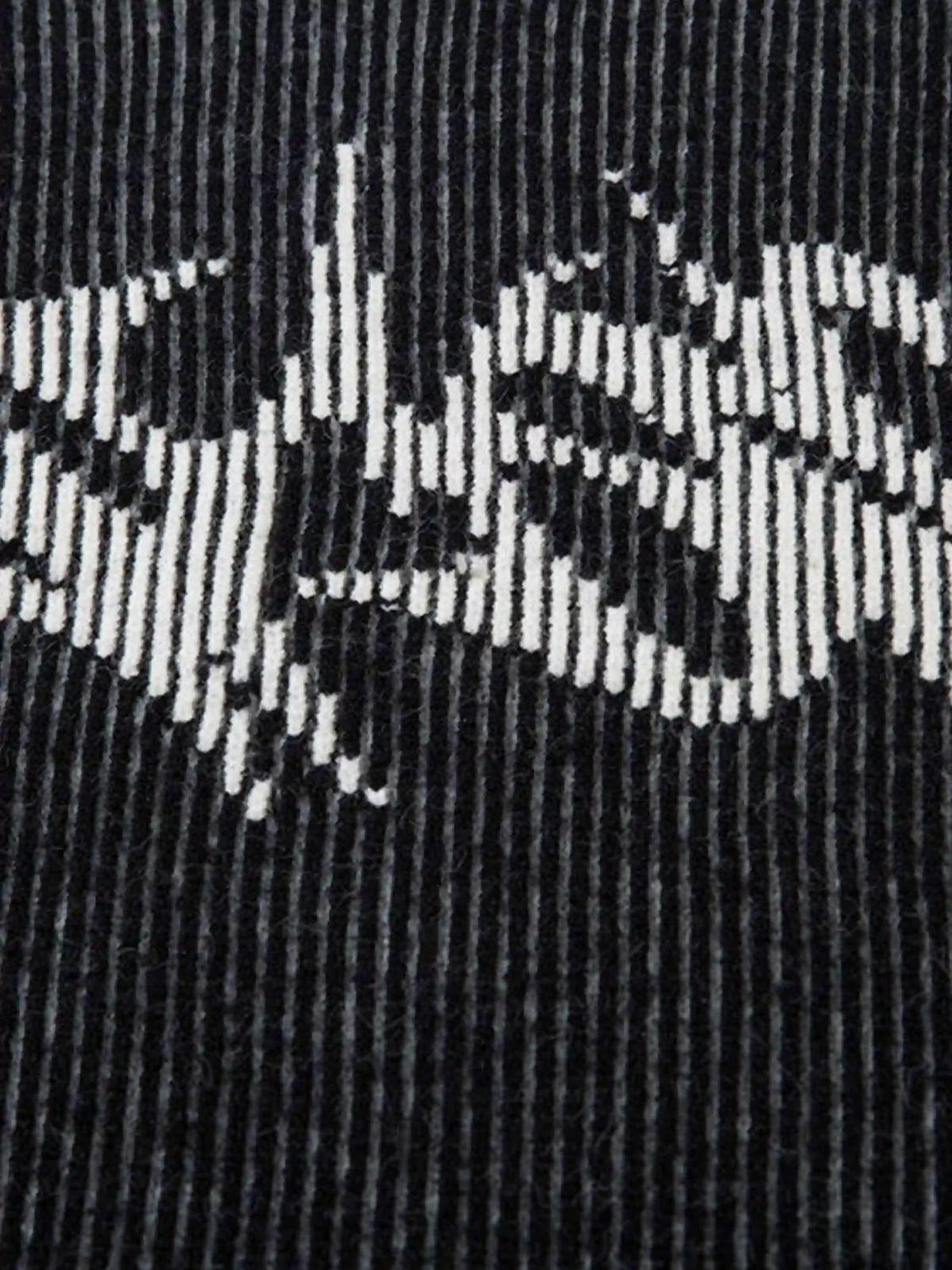 Jacquard Half Turtleneck Knitted Sweater