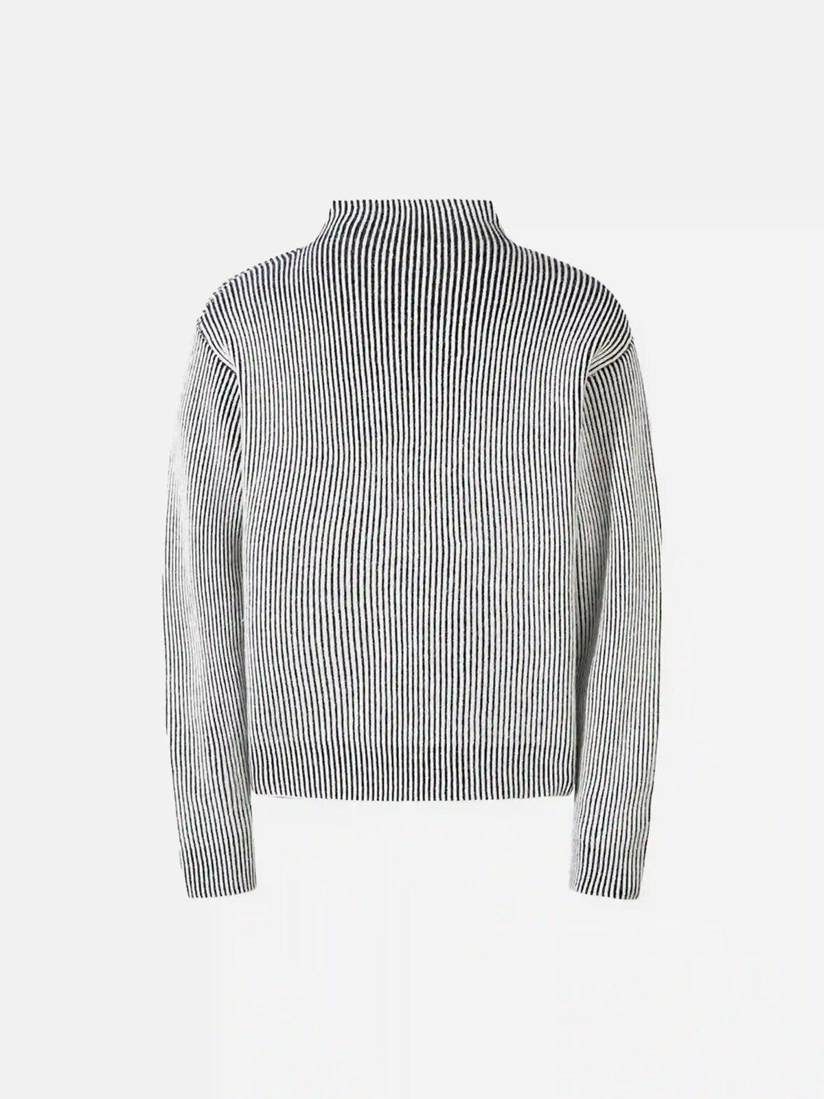 Jacquard Half Turtleneck Knitted Sweater