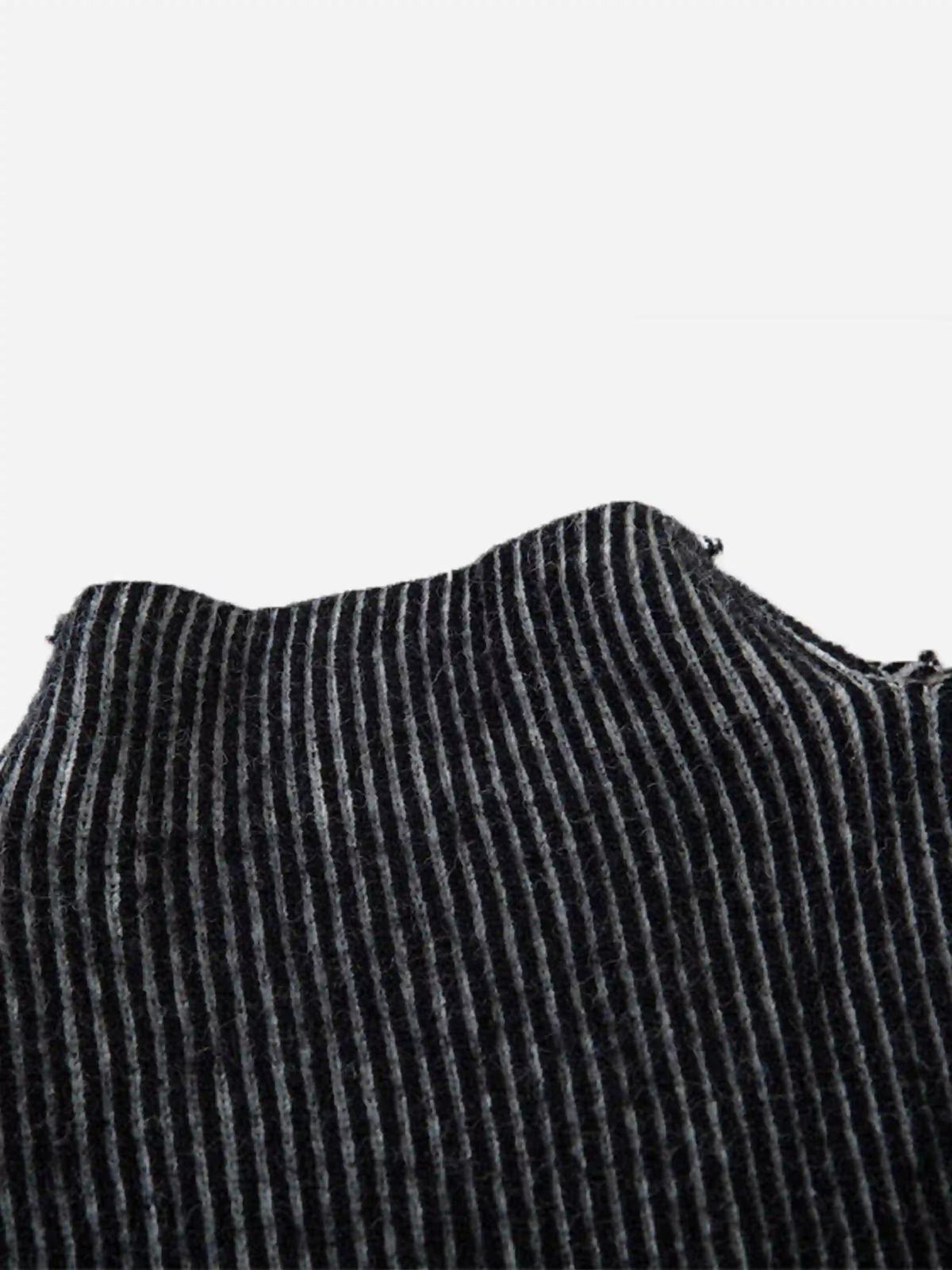 Jacquard Half Turtleneck Knitted Sweater
