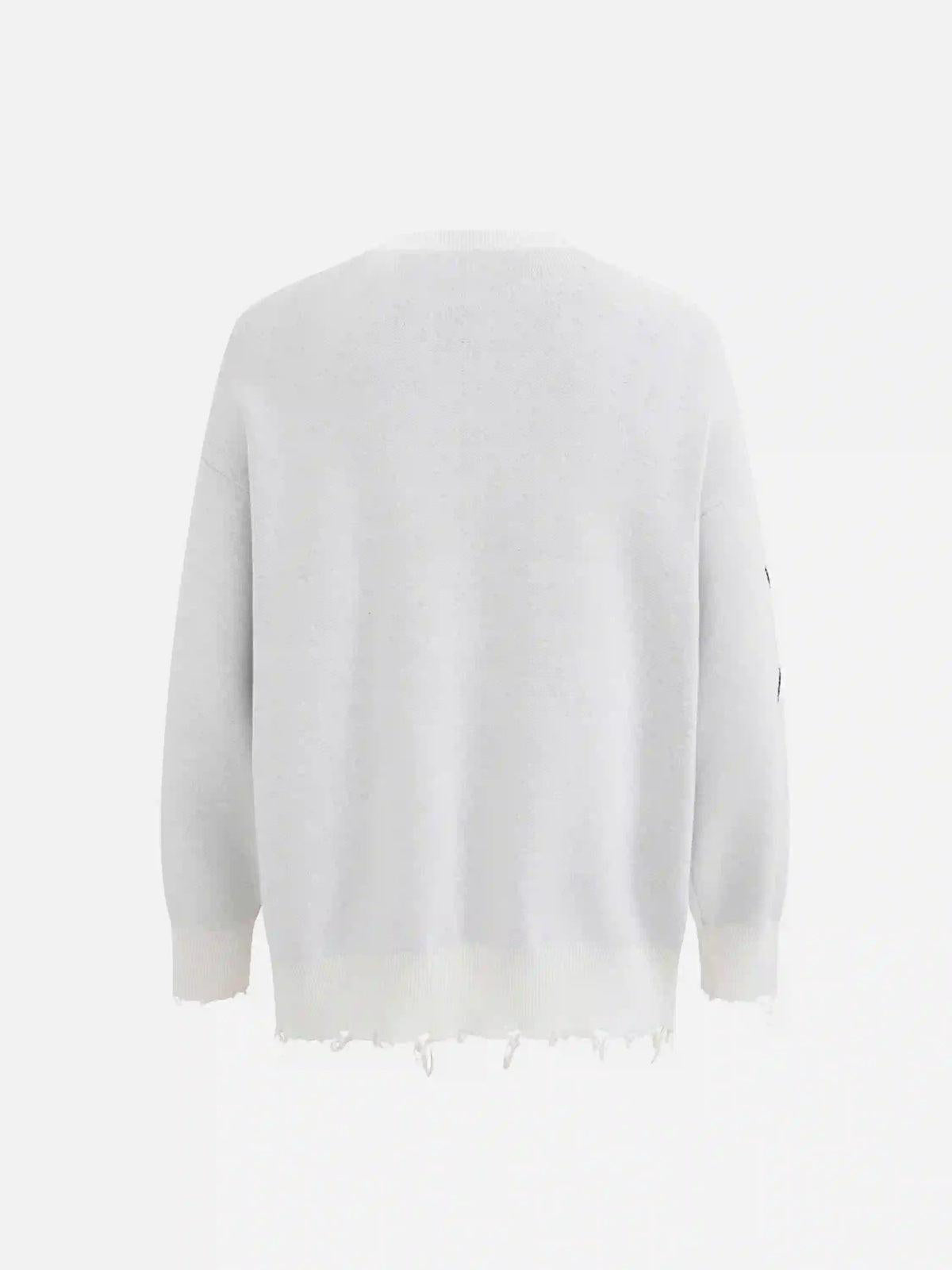 Jacquard Thorns Tassel Sweater