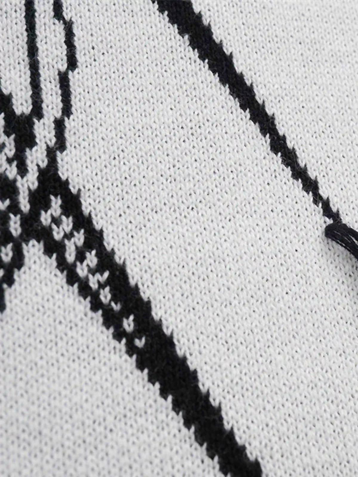 Jacquard Thorns Tassel Sweater