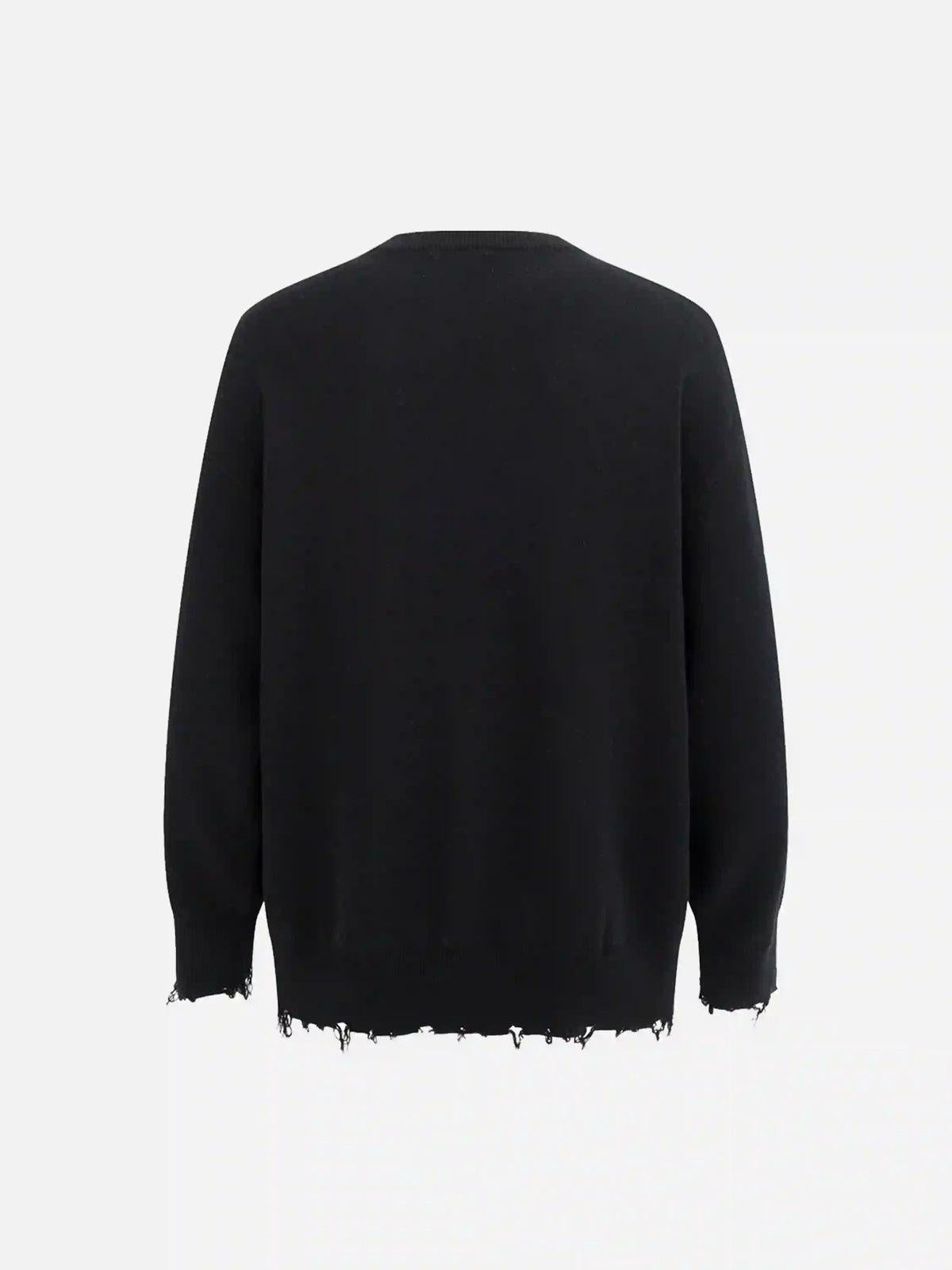 Jacquard Thorns Tassel Sweater