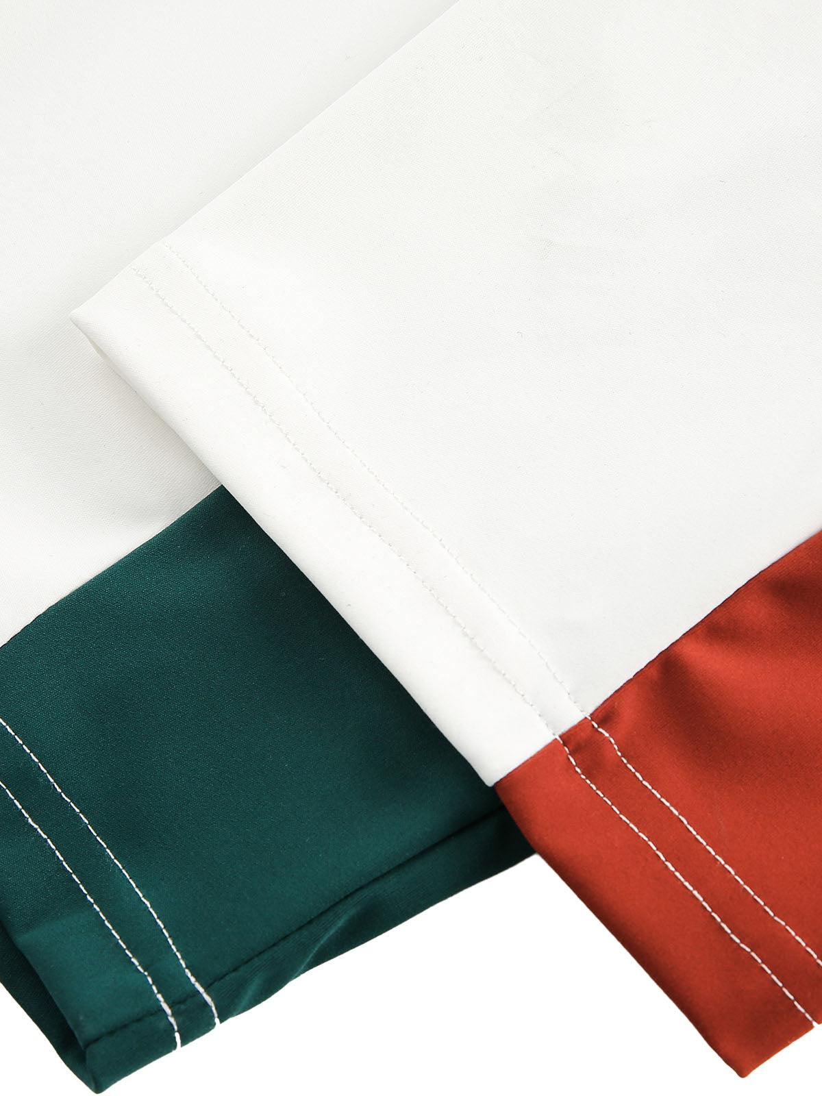 Jersey Contrast Color Stitching Long Sleeve T-Shirt