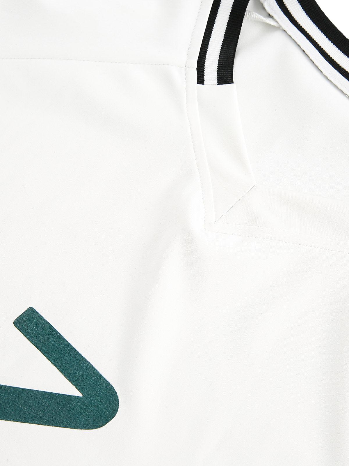 Jersey Contrast Color Stitching Long Sleeve T-Shirt