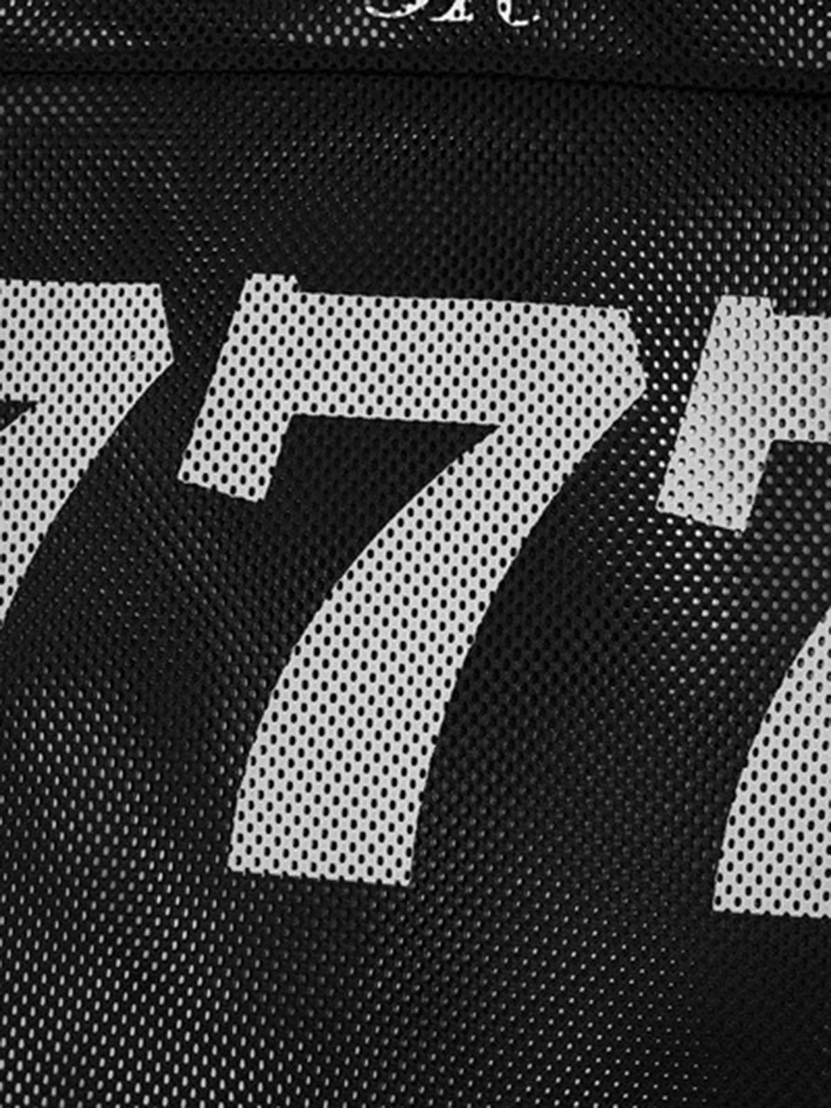 Jersey Letter Print Quick Dry V-Neck T-Shirt