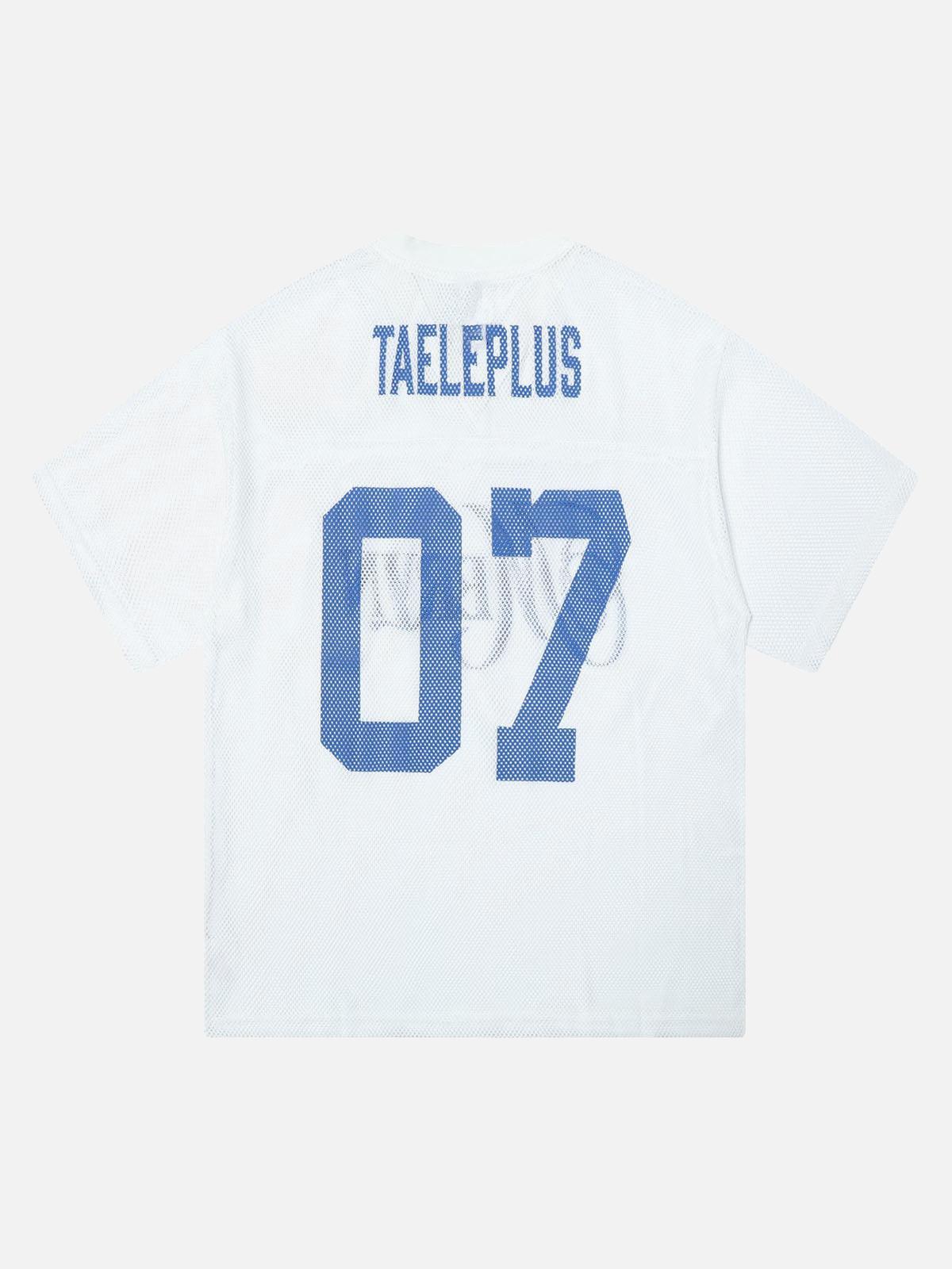 Jersey Mesh Blouse Hollow T-Shirt