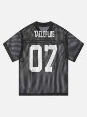 Jersey Mesh Blouse Hollow T-Shirt