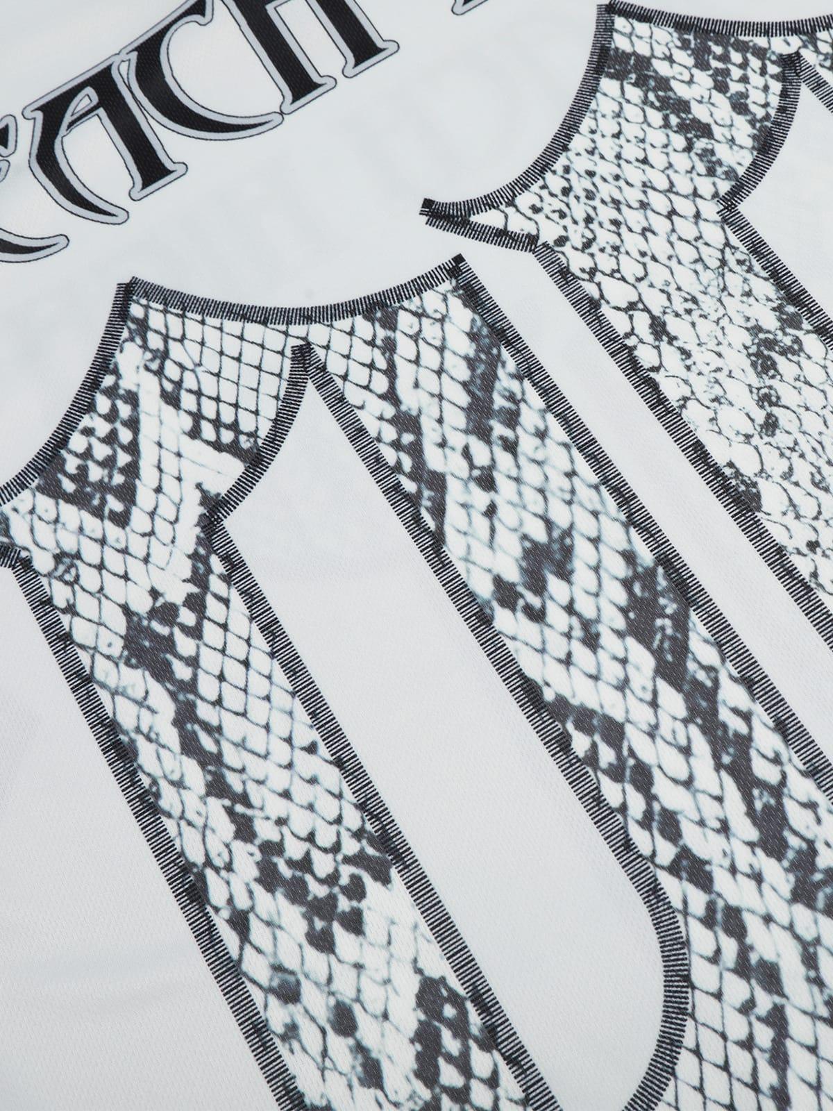Jersey Style Snake Print T-Shirt