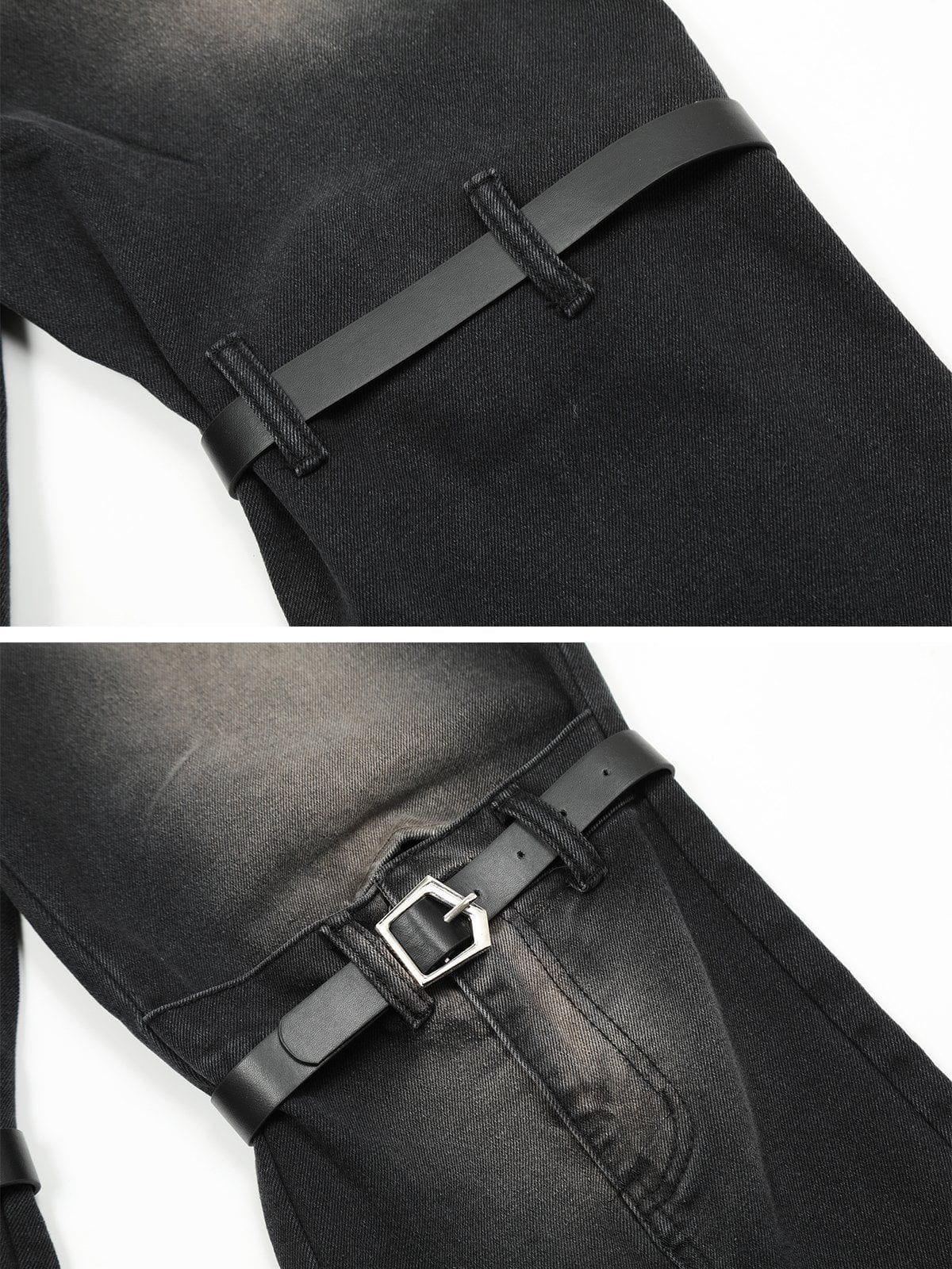 Knee Belt Loose Jeans