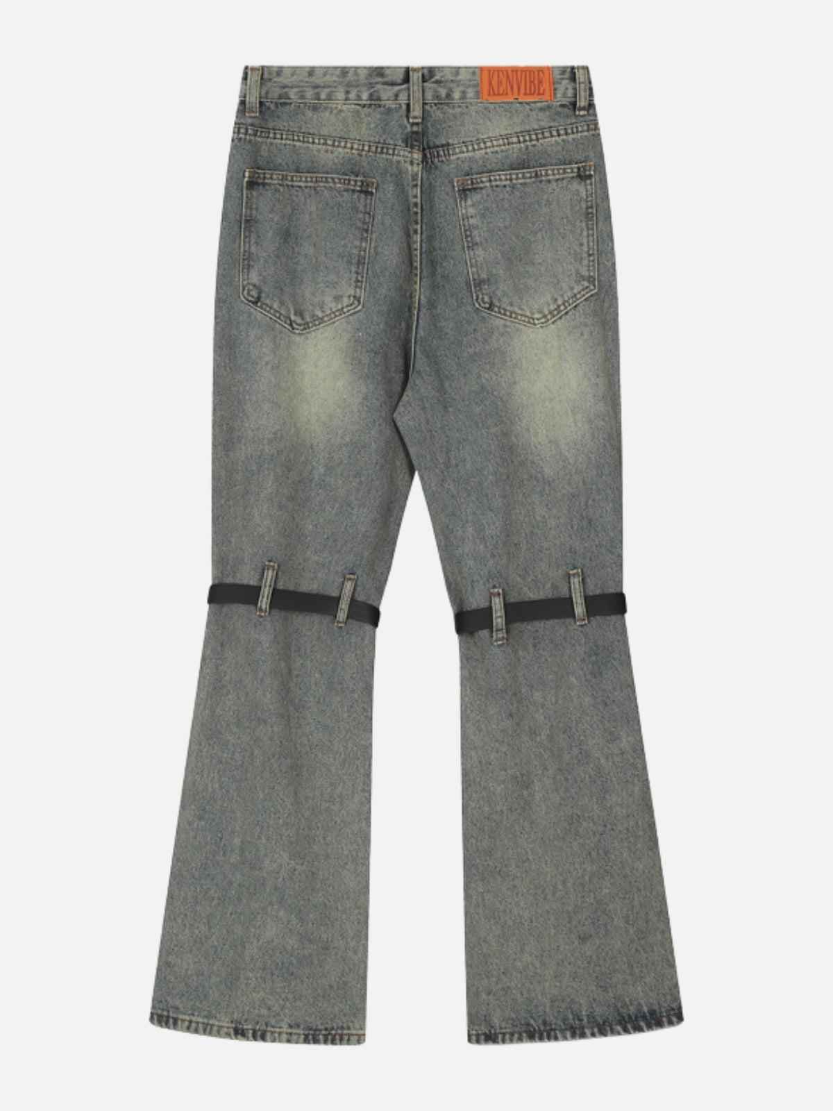 Knee Belt Loose Jeans