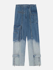 Large Pocket Gradient Jeans
