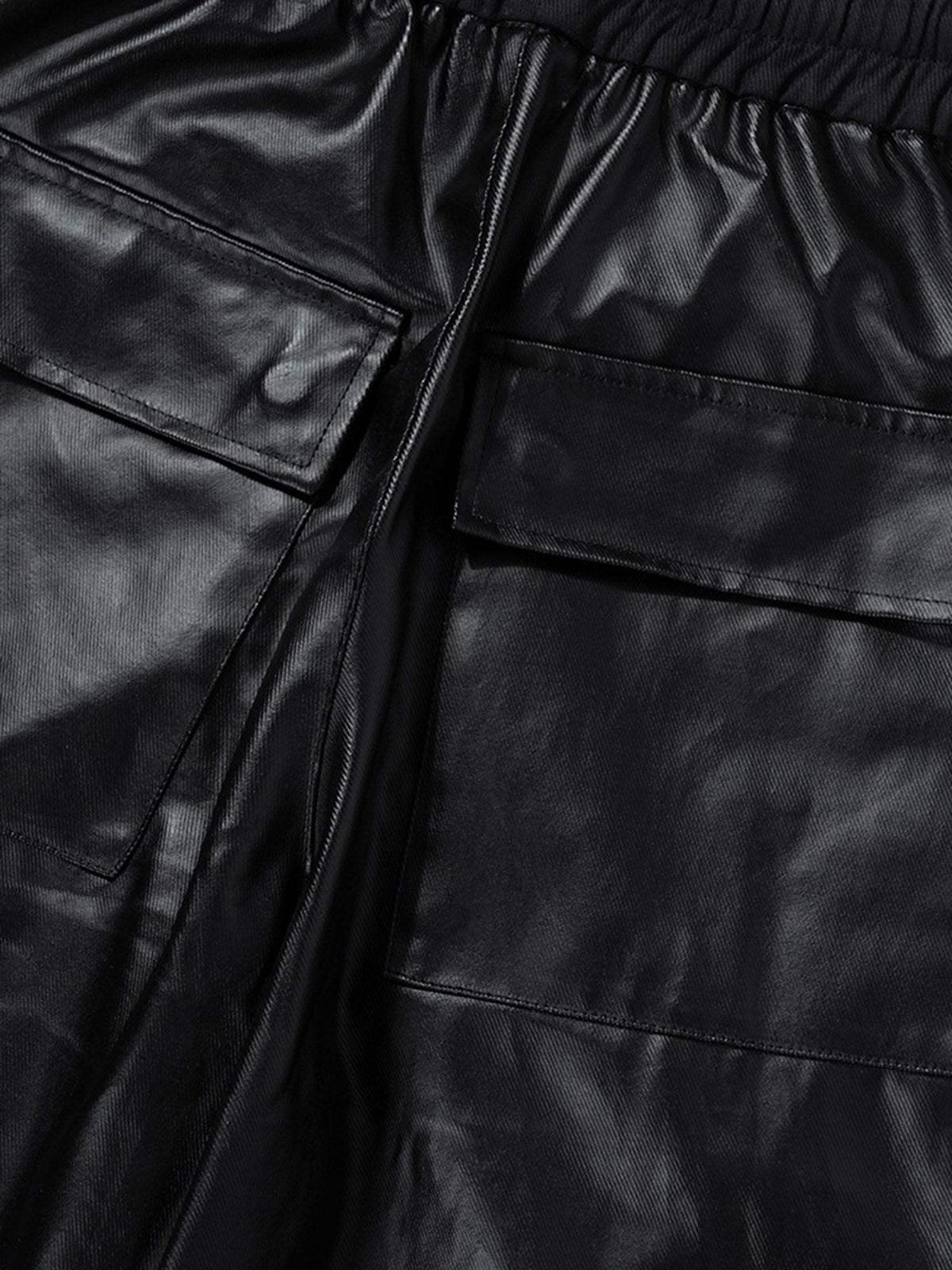 Layered Three-Dimensional Pocket Wide-Leg Flared Pants