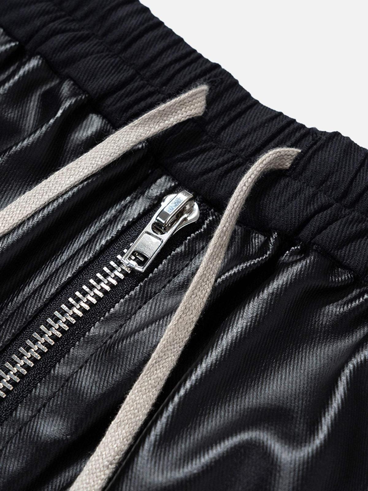 Layered Three-Dimensional Pocket Wide-Leg Flared Pants