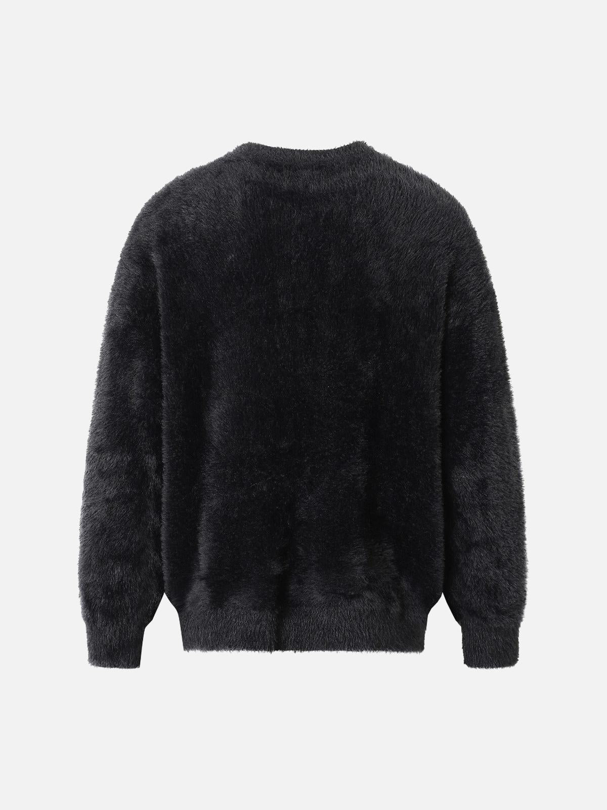 Lazy Style Plus Velvet Print Sweater