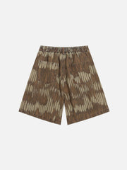 Leaf Pattern Washed Jorts