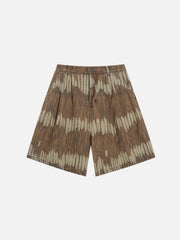 Leaf Pattern Washed Jorts
