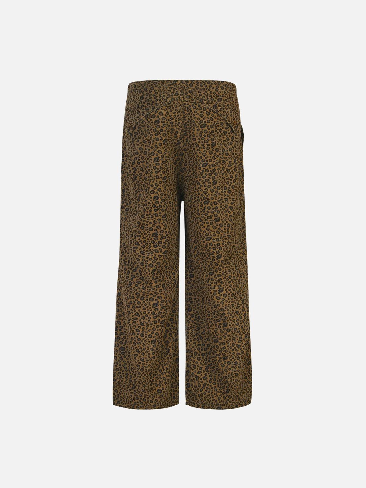 Leopard Print Drawstring Cargo Pants