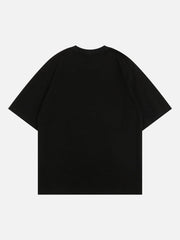 Letter Embroidery Inkjet Tee