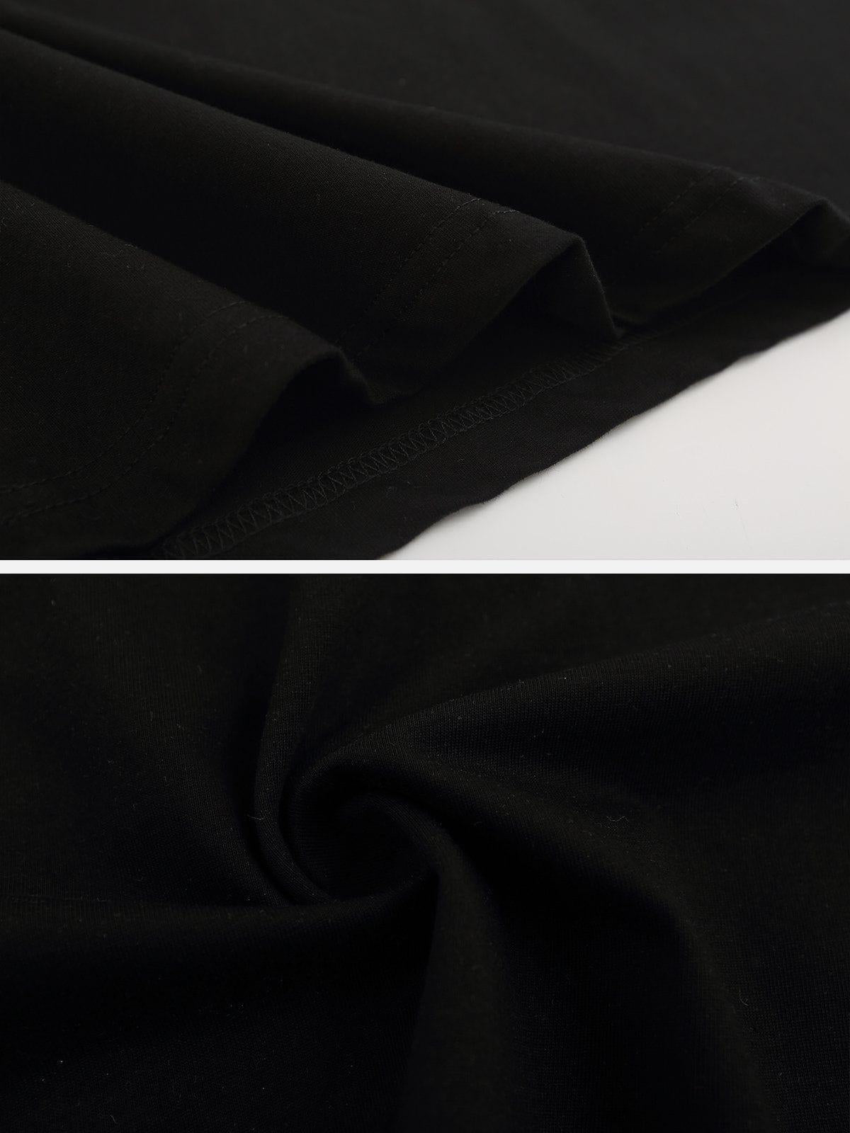 Letter Embroidery Inkjet Tee
