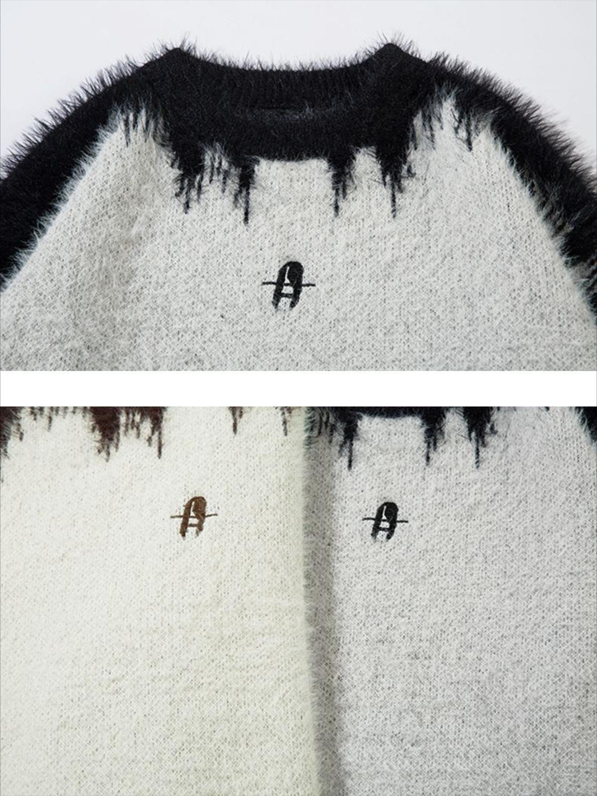 Letter Jacquard Sweater