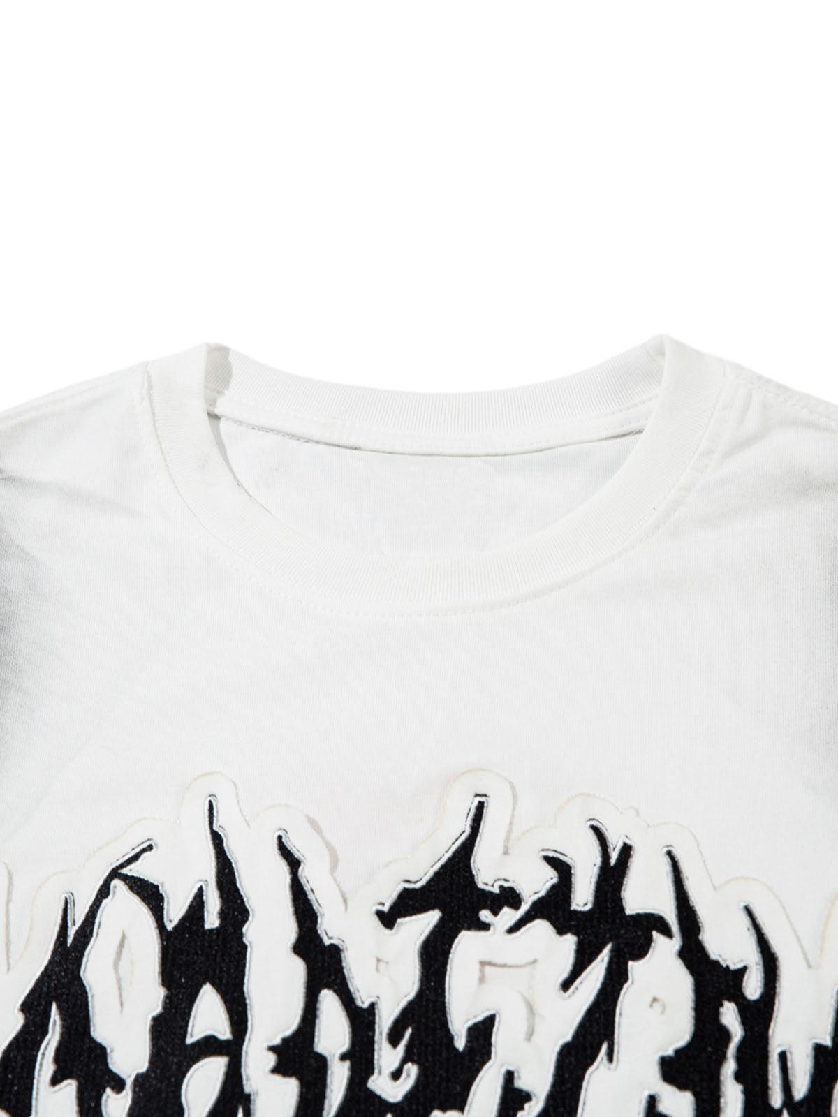 Letter Patchwork Gradient Tank Top