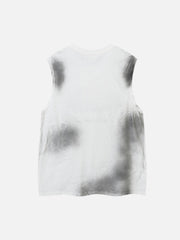 Letter Patchwork Gradient Tank Top