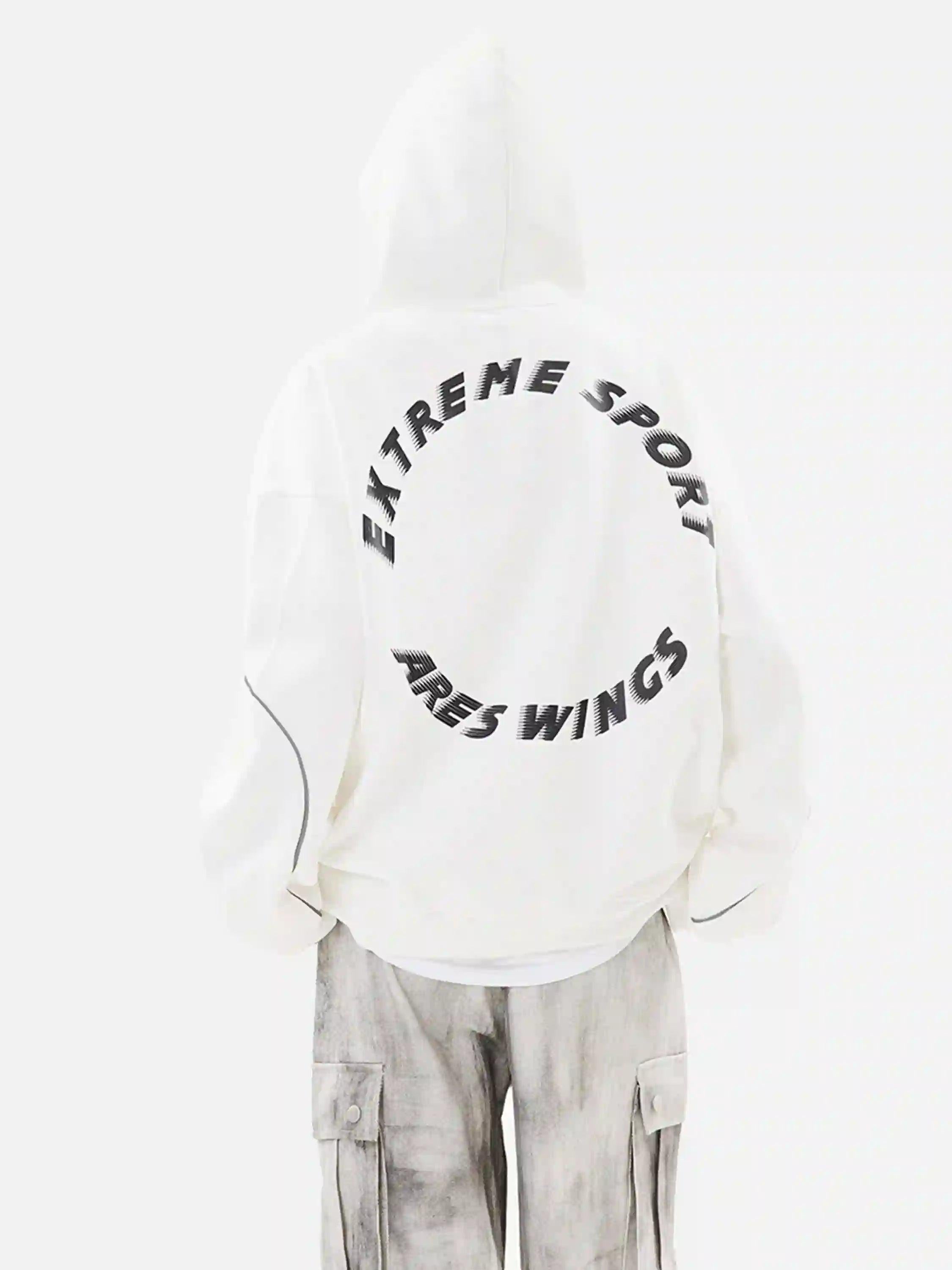 Letter Print Line Design Hoodie