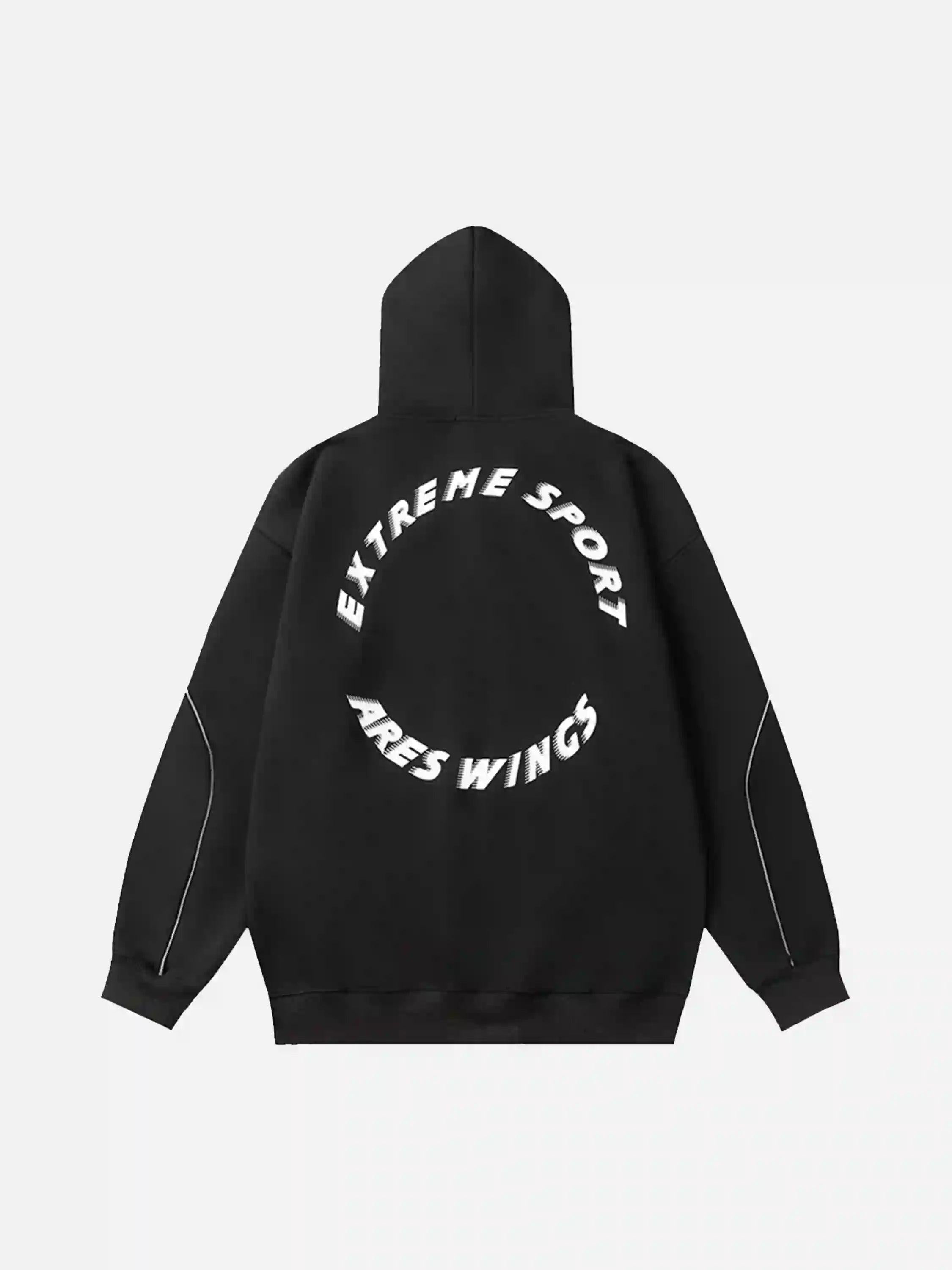 Letter Print Line Design Hoodie