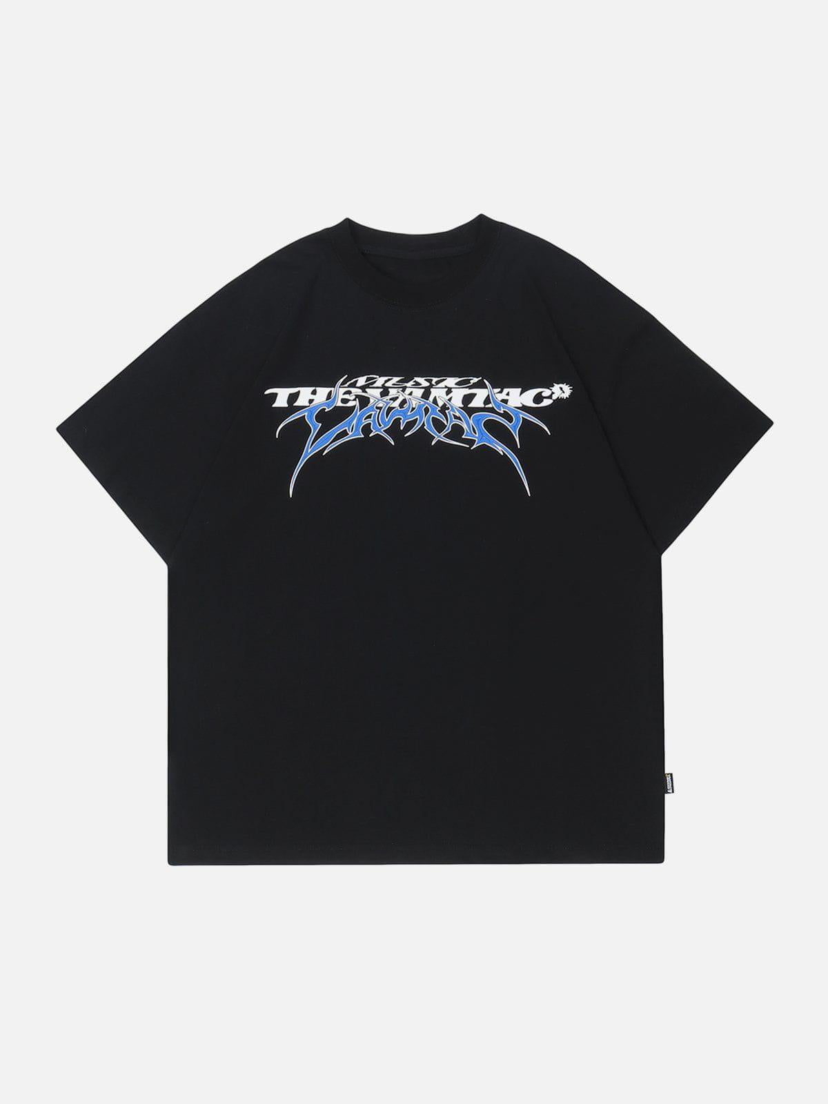 Letter Print Solid Tee