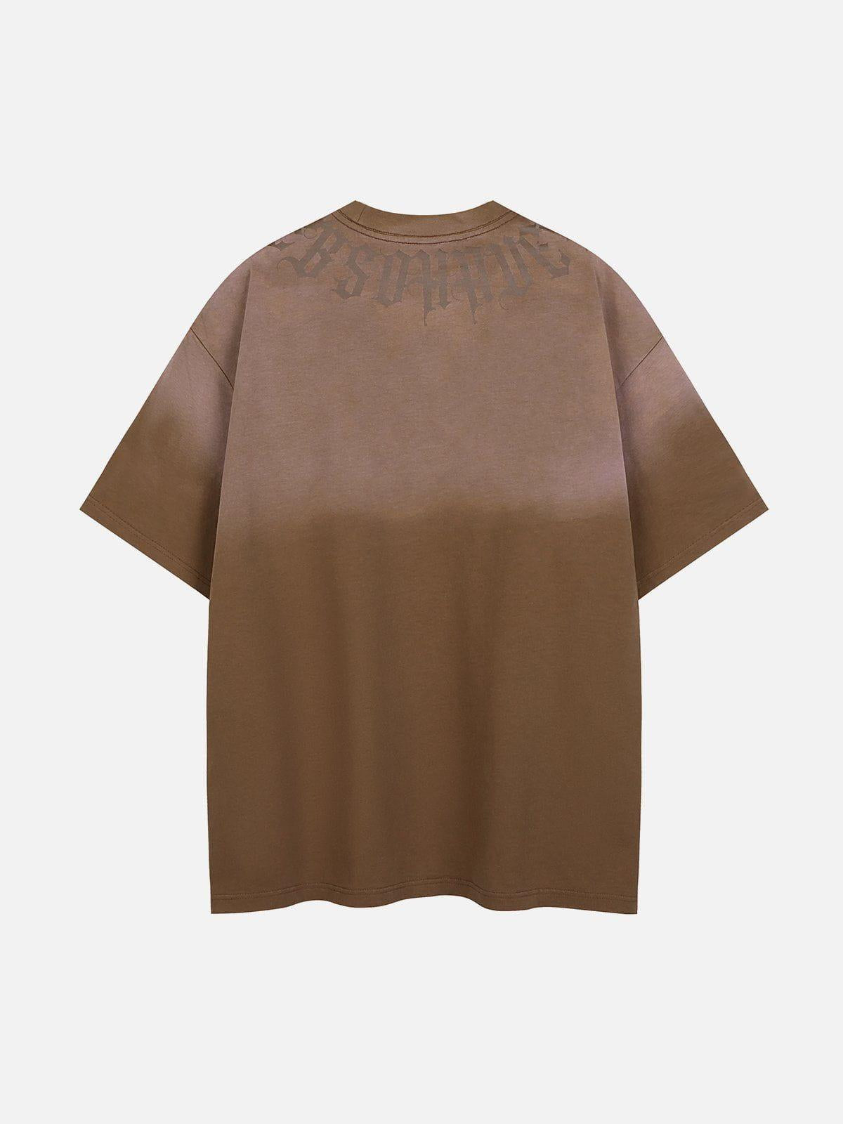 Letter Printing Gradient Tee