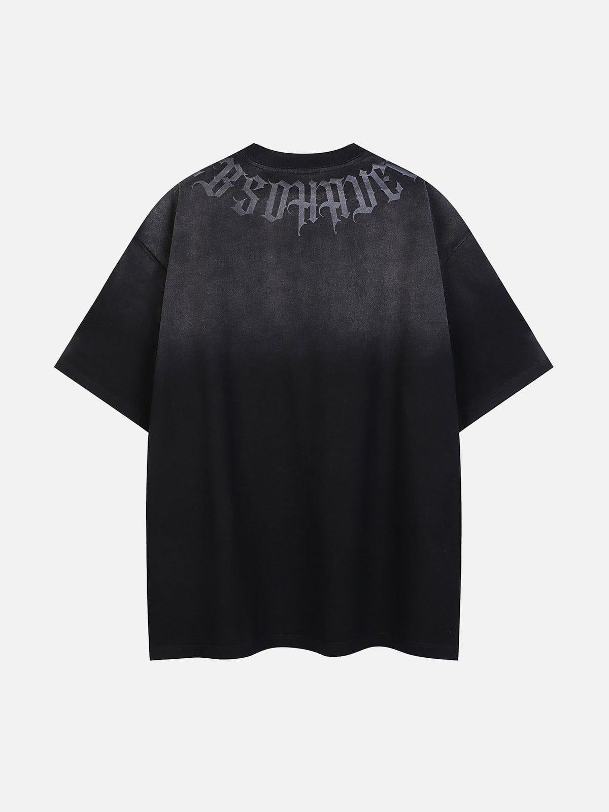 Letter Printing Gradient Tee