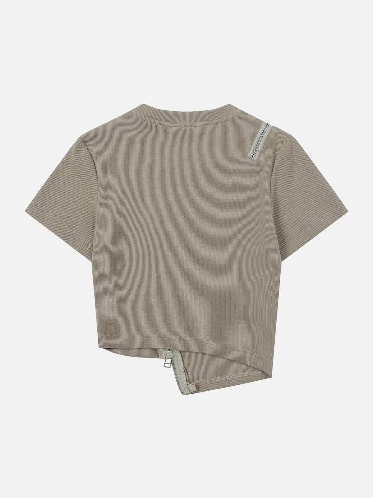 Letter Printing Zip Tee
