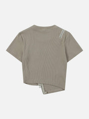 Letter Printing Zip Tee