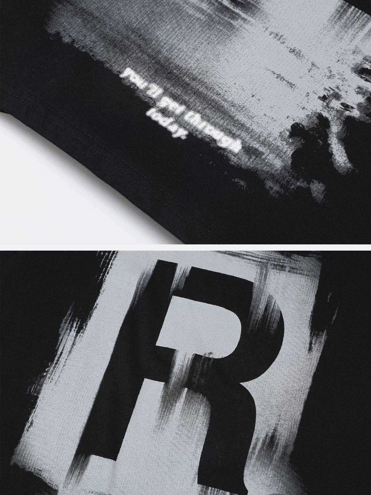 Lettering Graffiti Print Tee