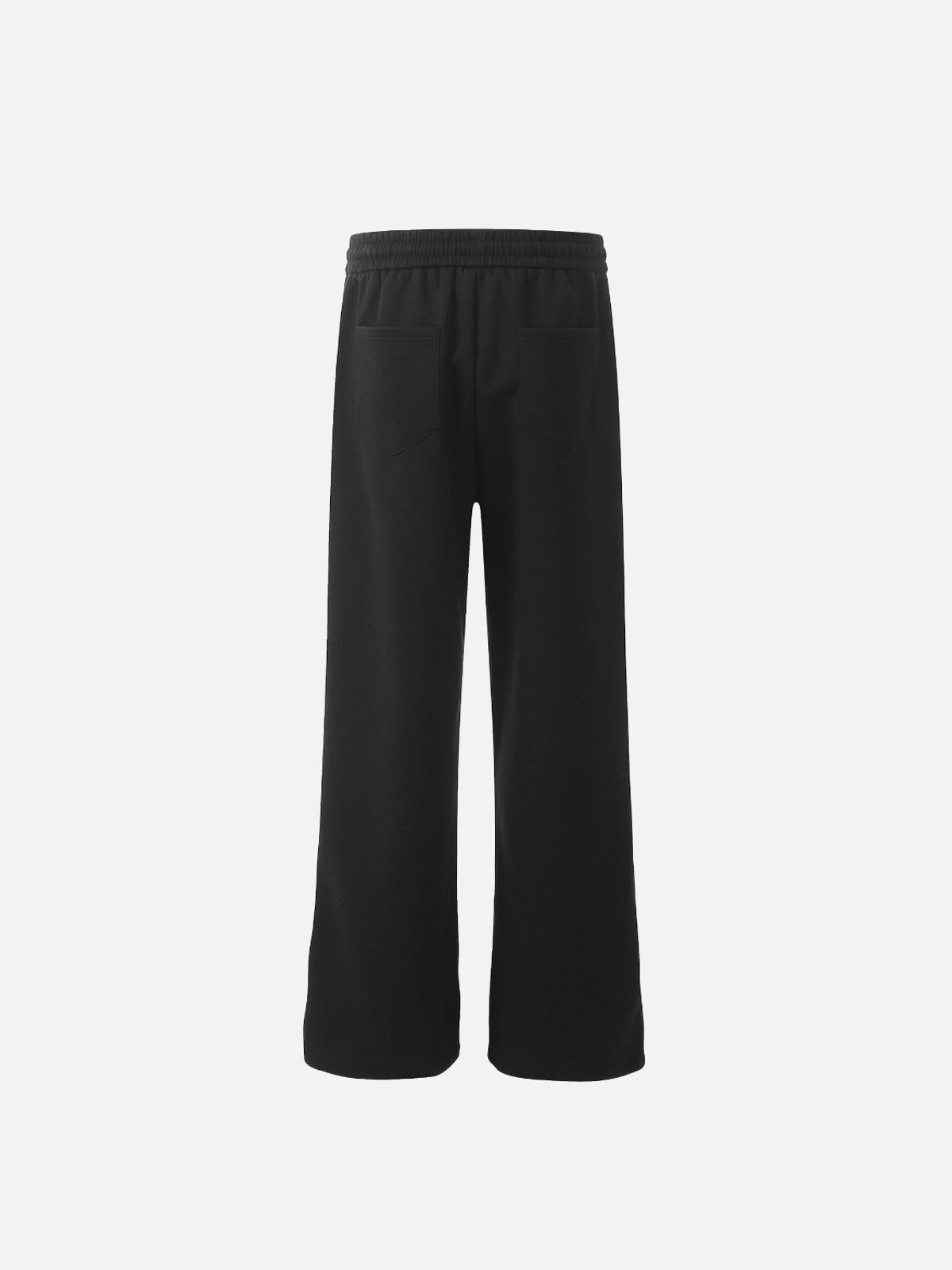 Lettering Print Straight-Leg Sweatpants
