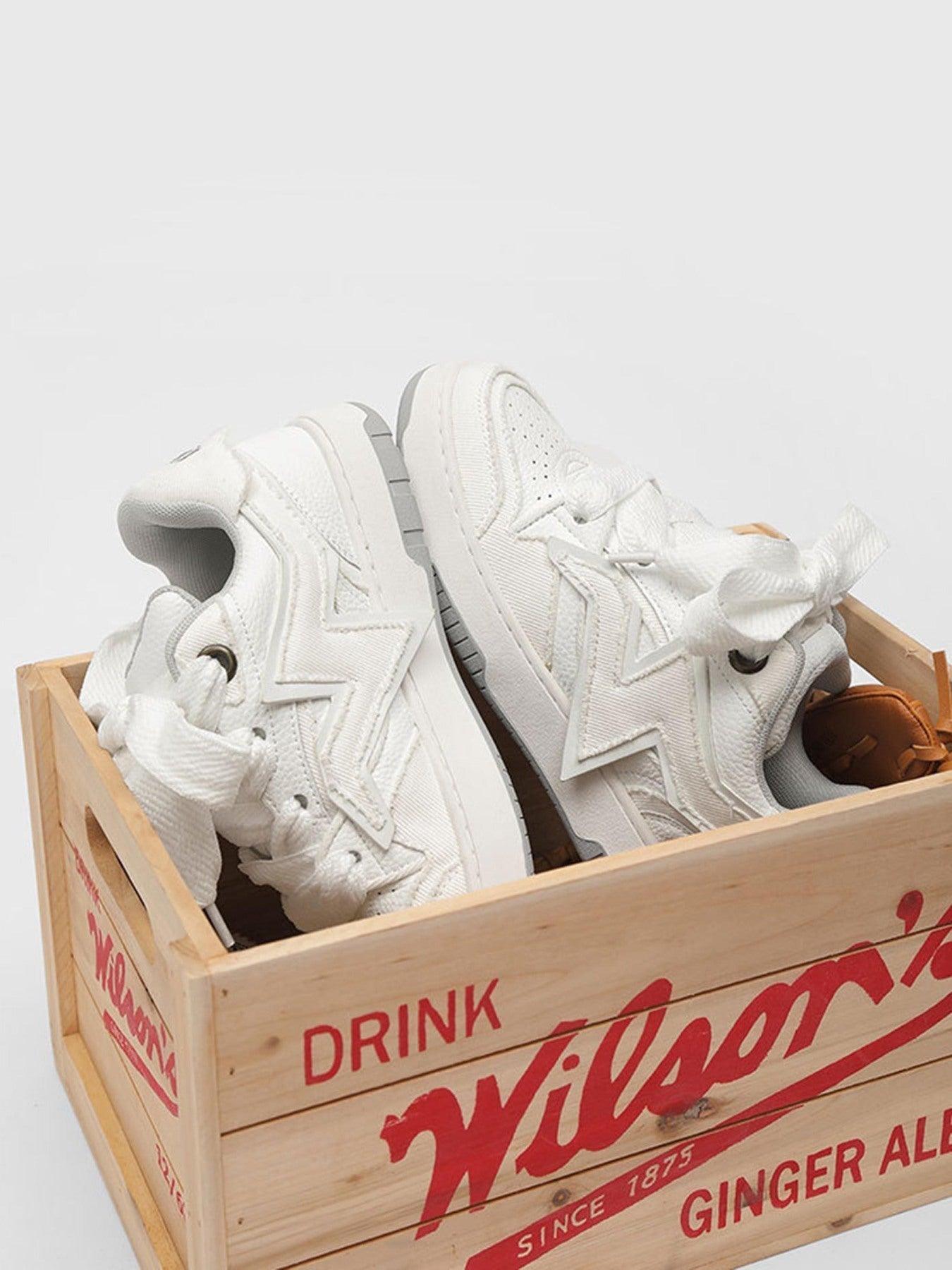 Lightning Collision Color Splicing Board Shoes