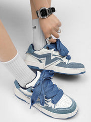 Lightning Collision Color Splicing Board Shoes