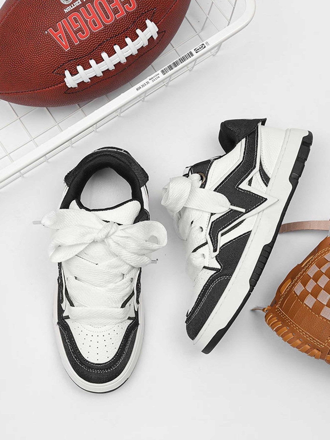 Lightning Collision Color Splicing Board Shoes