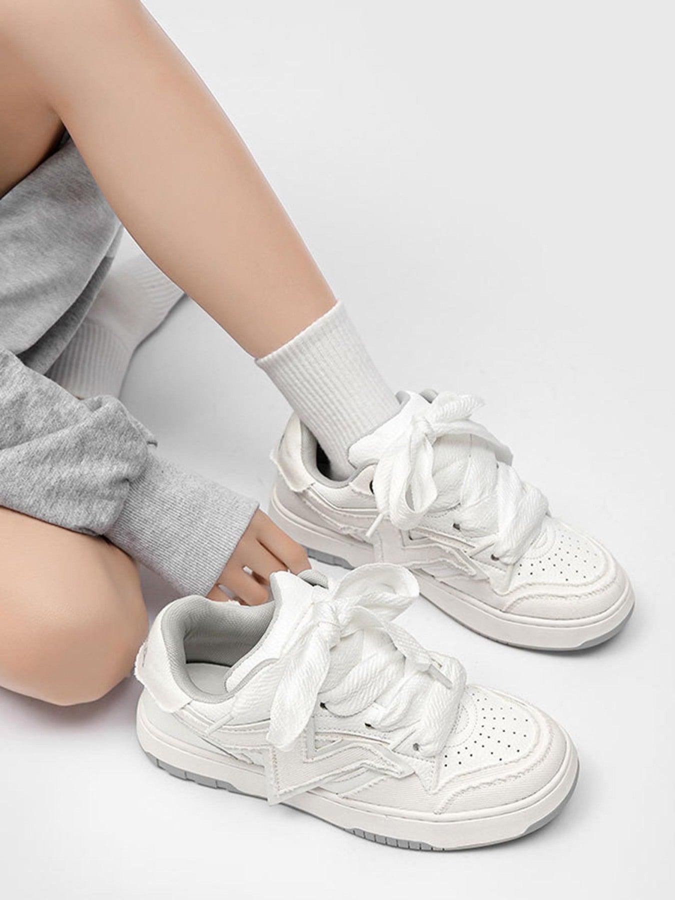 Lightning Collision Color Splicing Board Shoes