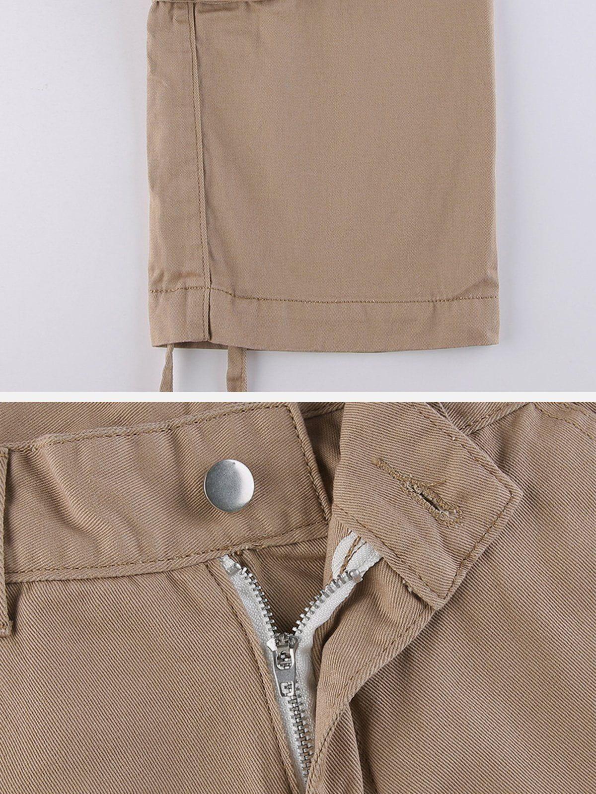 Long Ribbon Low Waist Cargo Pants