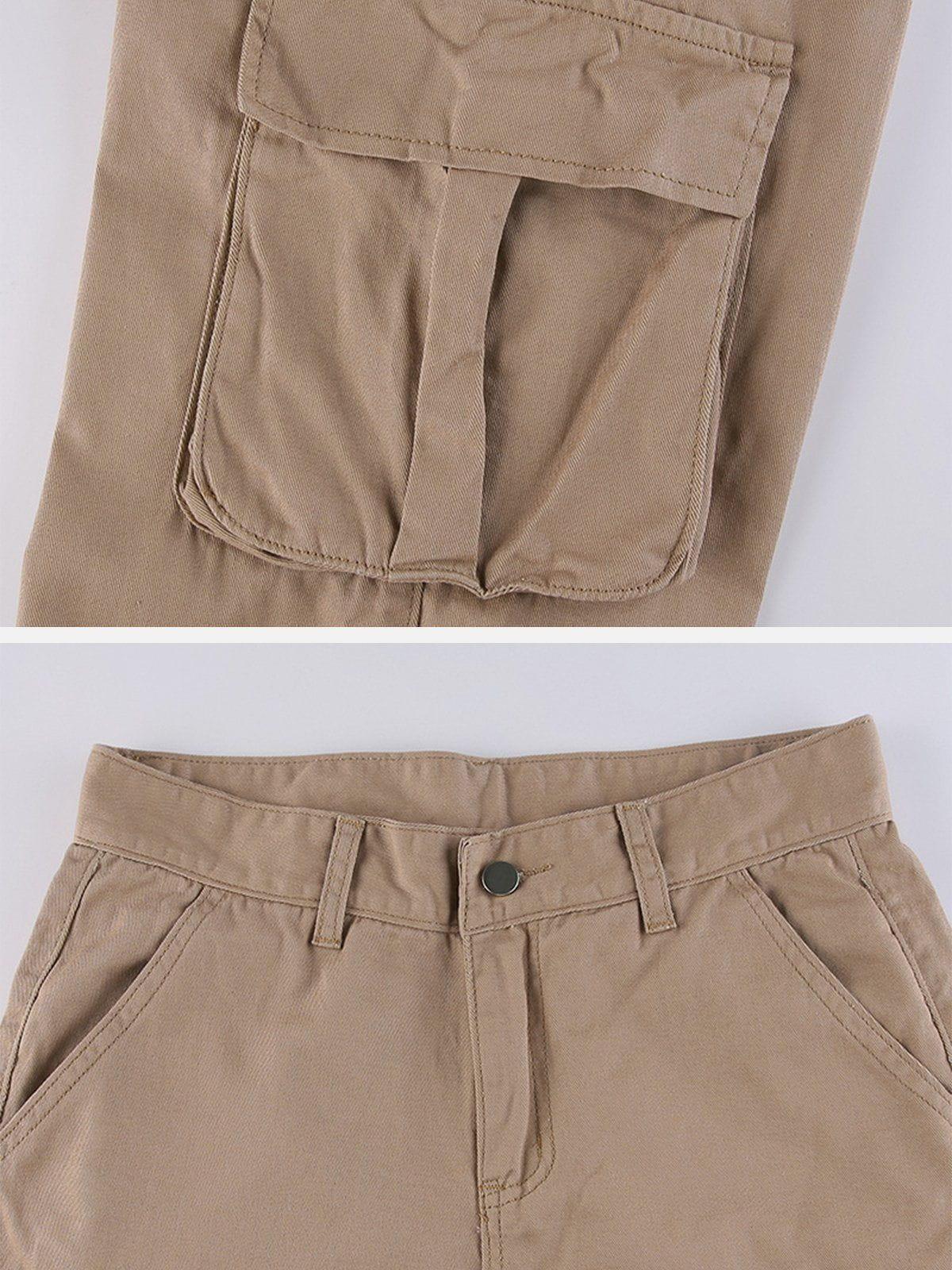 Long Ribbon Low Waist Cargo Pants