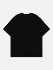 Loose American Fuzzy Fun Printed T-Shirt