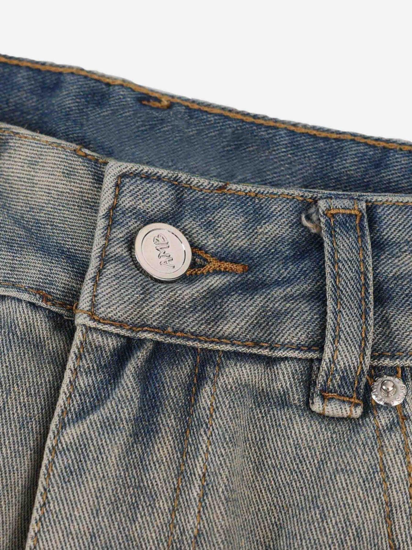 Loose Wide Leg Cat Whisker Jeans