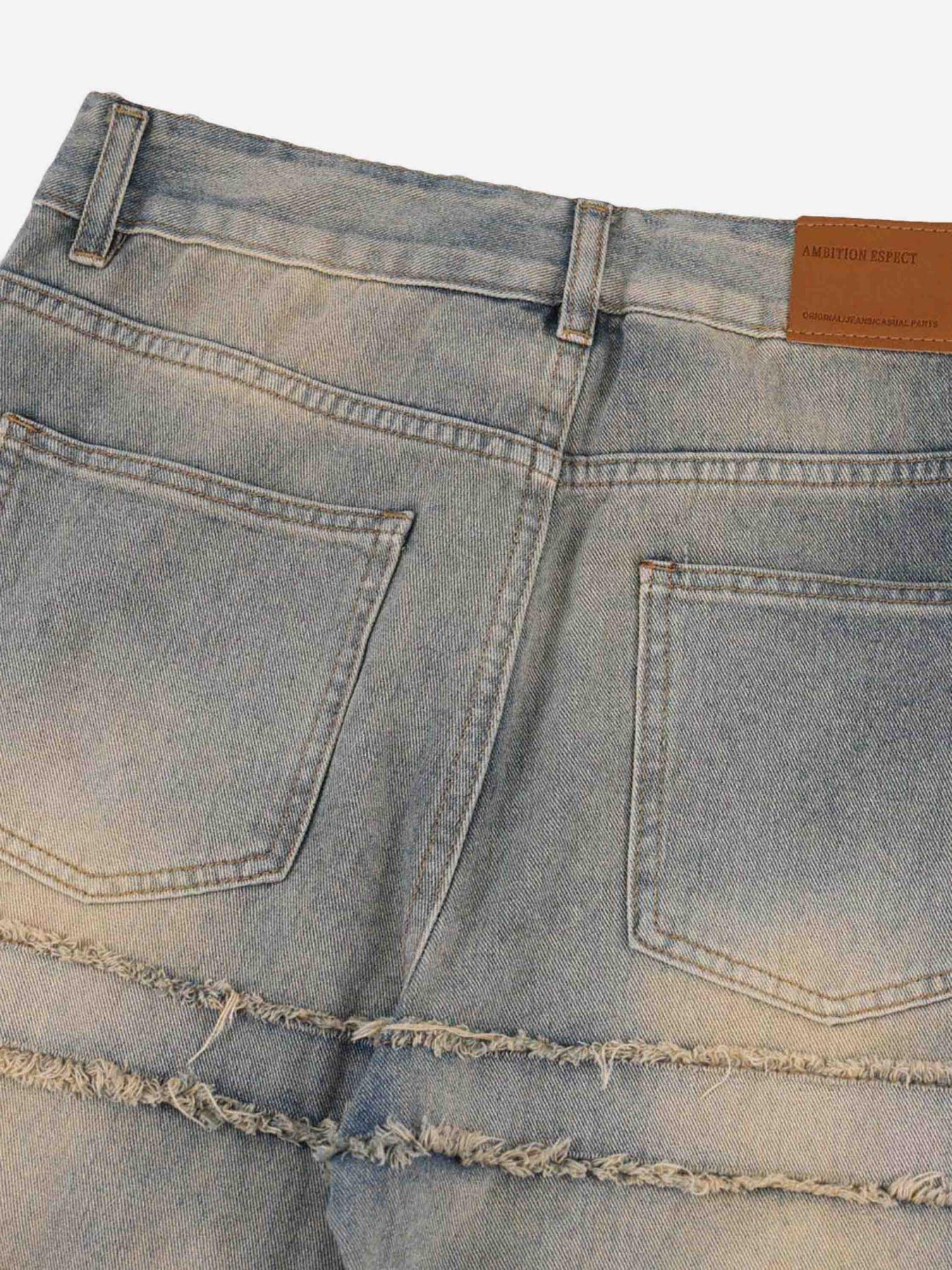 Loose Wide Leg Cat Whisker Jeans