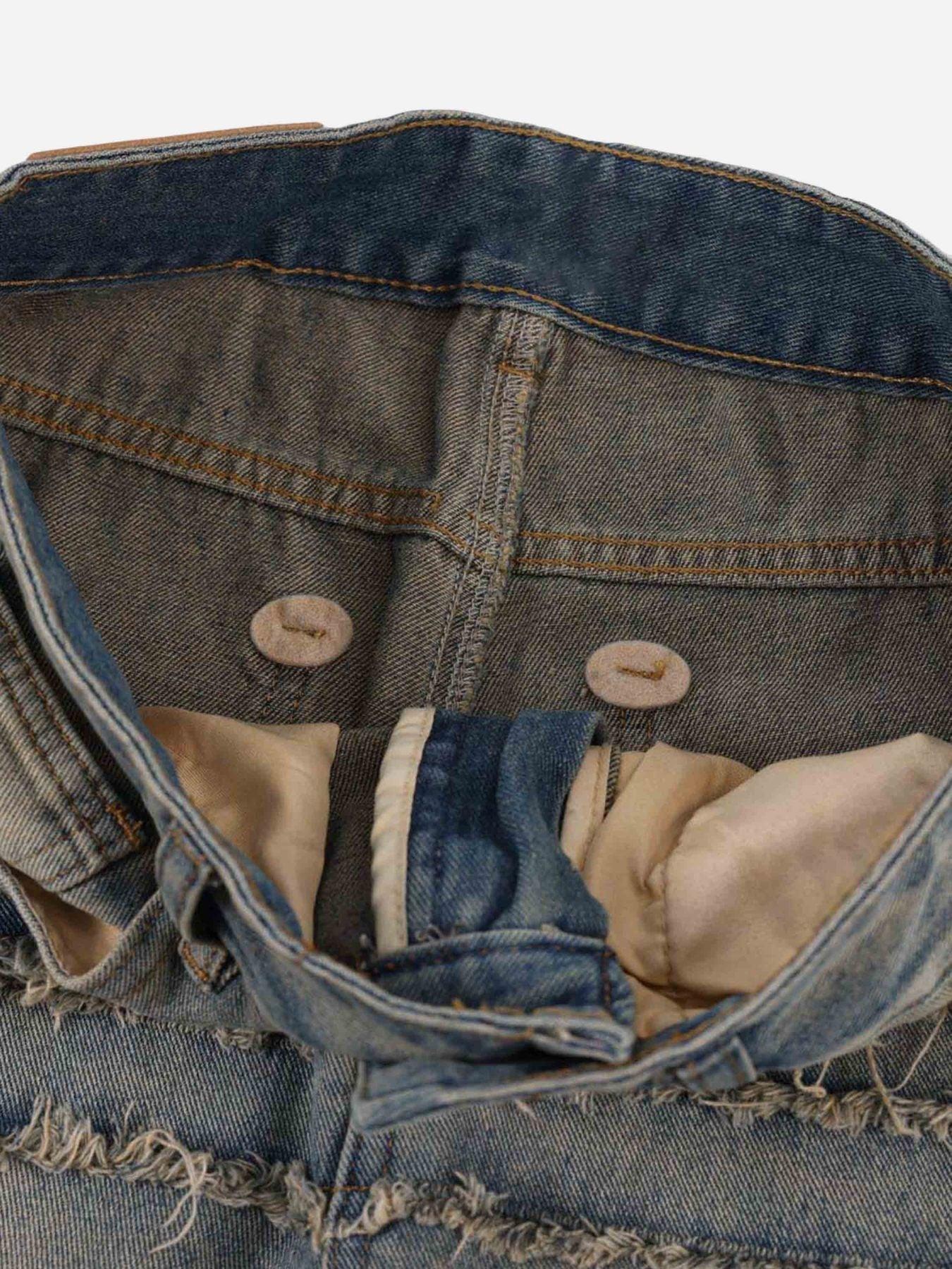 Loose Wide Leg Cat Whisker Jeans