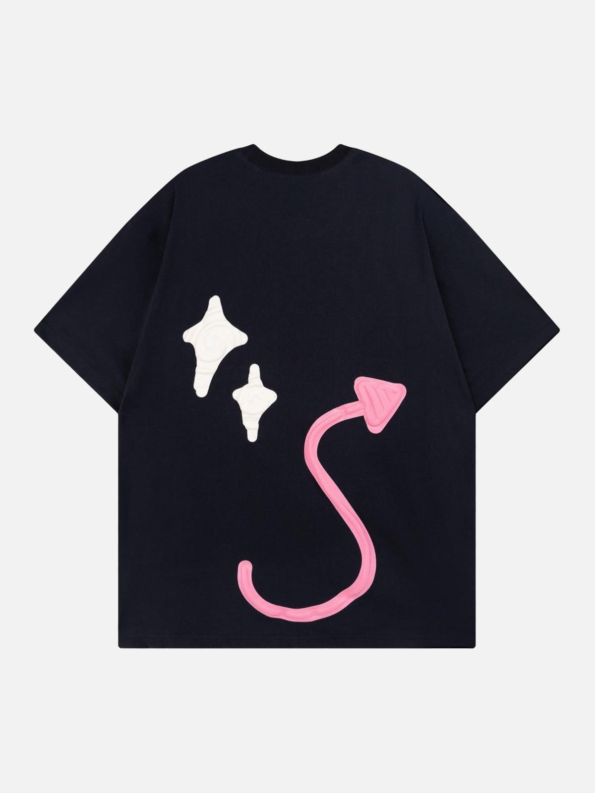 Made Retro Skull Letter Foam T-Shirt
