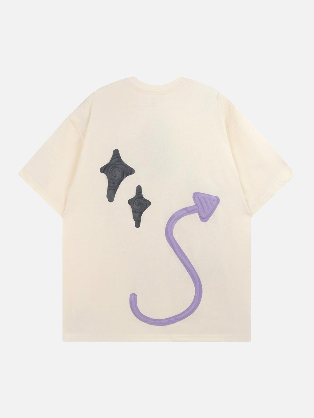 Made Retro Skull Letter Foam T-Shirt