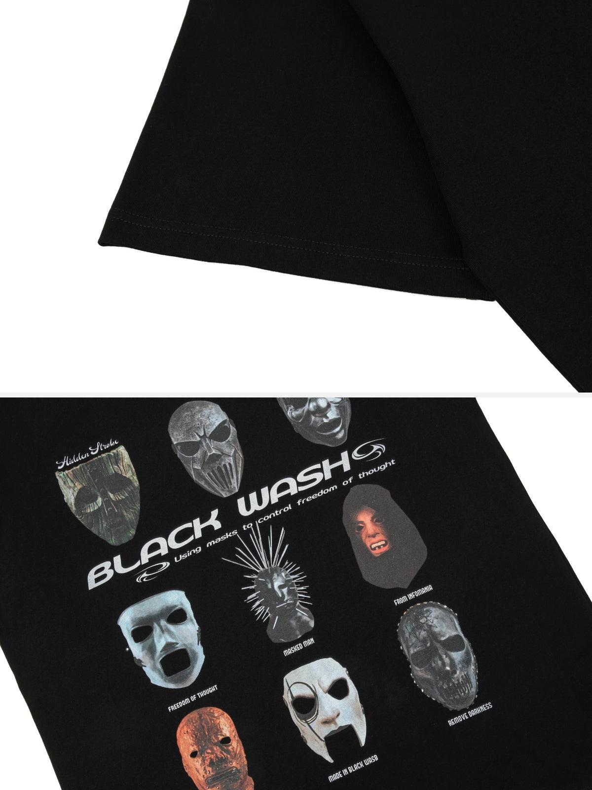 Masked Mystery Iconic Faces Graphic Tee