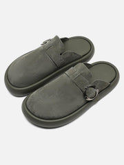 Matte Suede Handmade Closed Toe Half-Slip Birkenstock Shoes