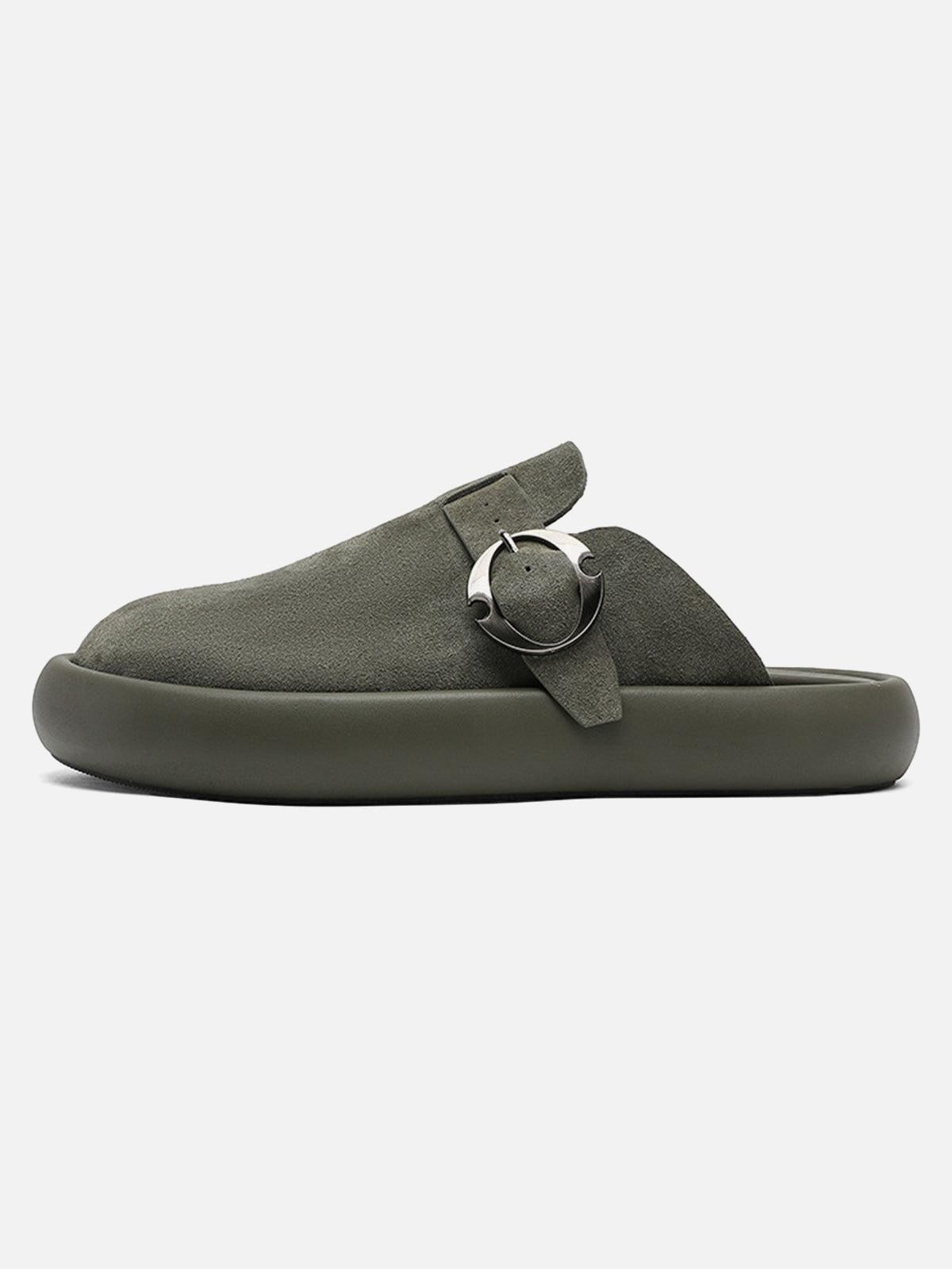 Matte Suede Handmade Closed Toe Half-Slip Birkenstock Shoes